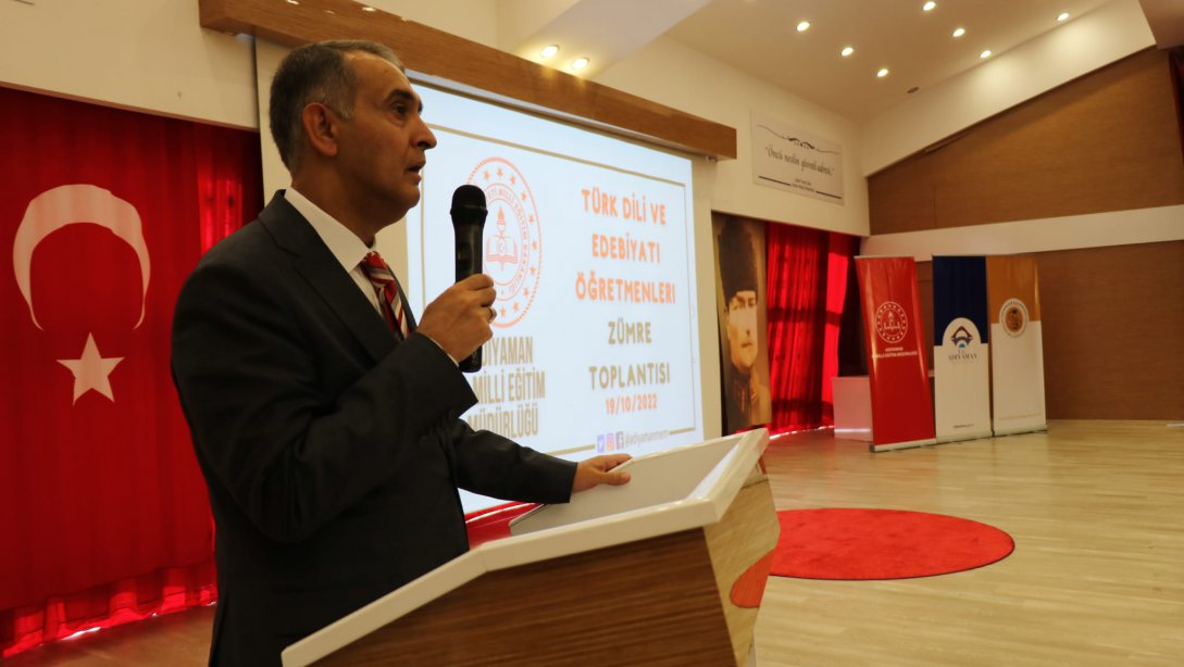 Adıyaman Valimiz Sayın Mahmut Çuhadar başkanlığında İlimizde görev yapan Türk Dili ve Edebiyatı öğretmenlerimizin katılımıyla genişletilmiş il zümresi toplantısı gerçekleştirildi
